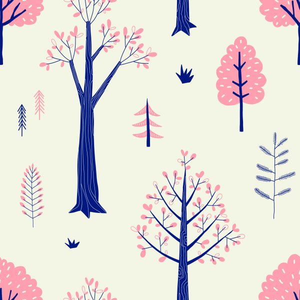 Behang Voor Kinderen - Herfstlandschap In Scandinavische Stijl - Afbeelding 2