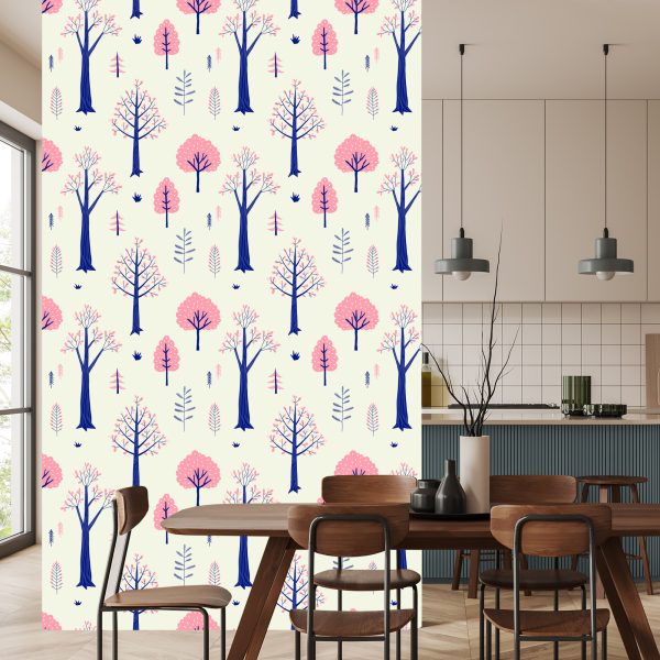 Behang Voor Kinderen - Herfstlandschap In Scandinavische Stijl - Afbeelding 4