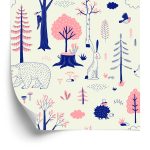 Behang Voor Kinderen - Bosdieren In Het Herfstbos