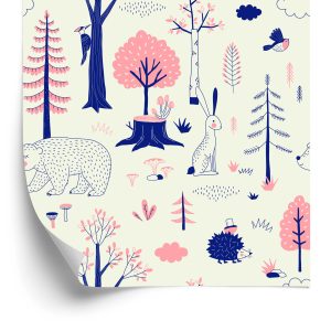 Behang Voor Kinderen - Bosdieren In Het Herfstbos