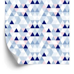 Behang Geometrisch - Driehoeken In Pastelkleuren