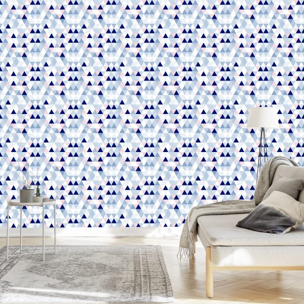 Behang Geometrisch - Driehoeken In Pastelkleuren - Afbeelding 3