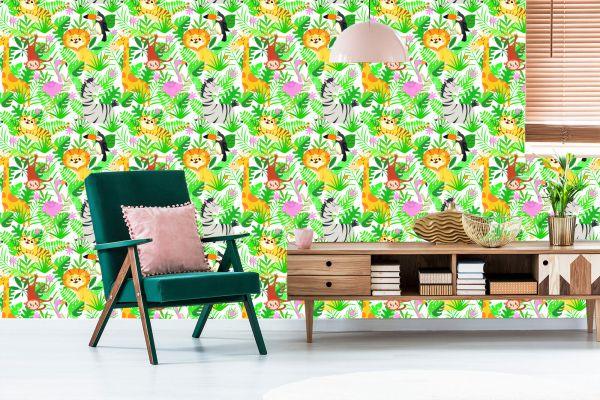 Behang Voor Kinderen - Wilde Dieren - Afbeelding 6