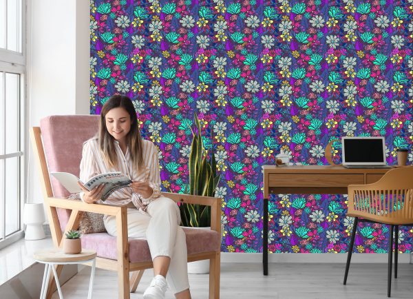 Behang Voor Kinderen - Een Boeket Met Prachtige Kleurrijke Bloemen - Afbeelding 7