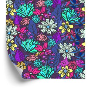 Behang Voor Kinderen - Een Boeket Met Prachtige Kleurrijke Bloemen