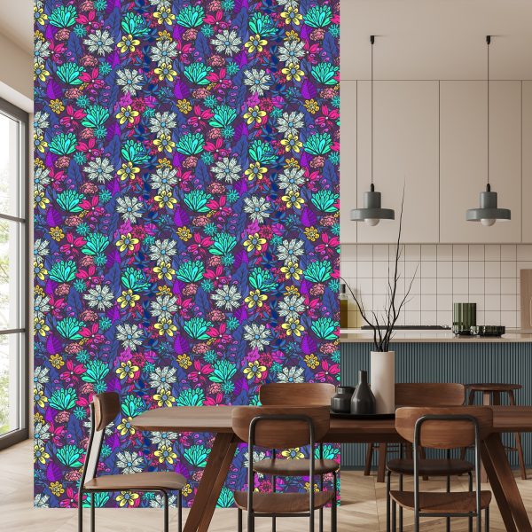 Behang Voor Kinderen - Een Boeket Met Prachtige Kleurrijke Bloemen - Afbeelding 4