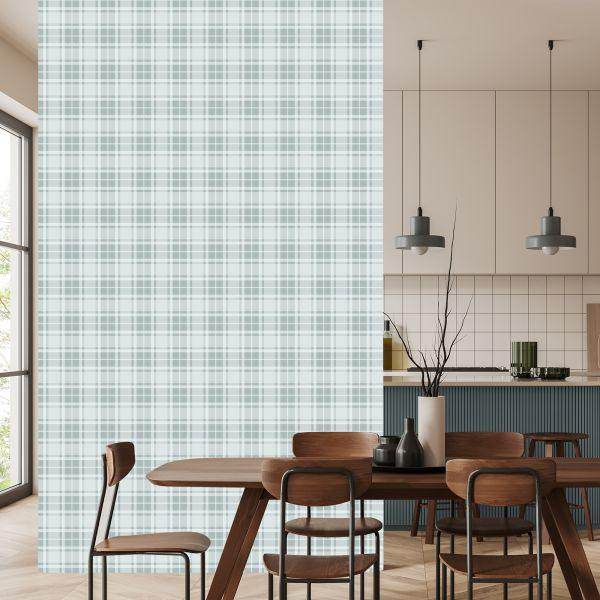 Behang Klassieke Grijze Schotse Plaid - Afbeelding 4