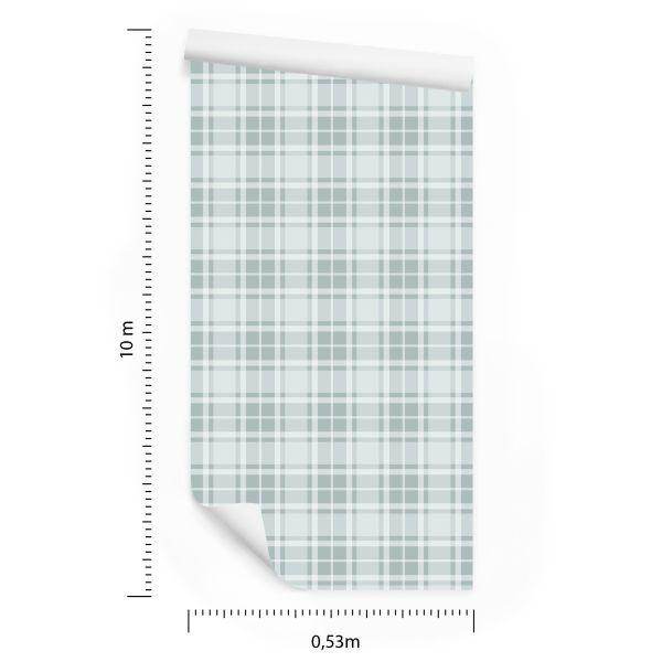 Behang Klassieke Grijze Schotse Plaid - Afbeelding 8