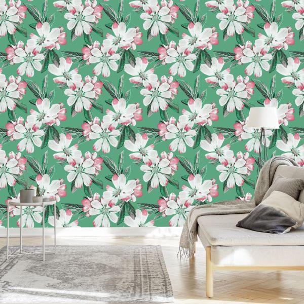 Behang Kleurrijke Kosmosbloemen - Afbeelding 3