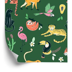 Behang Voor Kinderen - Wilde Dieren I.