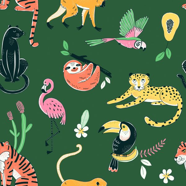 Behang Voor Kinderen - Wilde Dieren I. - Afbeelding 2