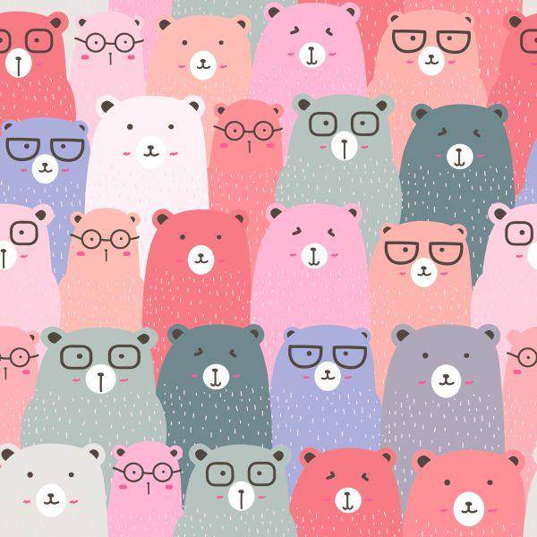 Behang Voor Kinderen - Kleurrijke Teddyberen In Scandinavische Stijl - Afbeelding 2