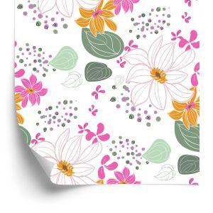 Behang Voor Kinderen - Prachtige Kleurrijke Bloemen