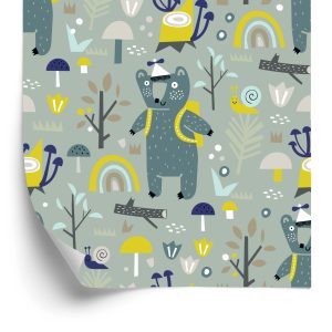 Behang Voor Kinderen - Grappige Beren In Het Bos