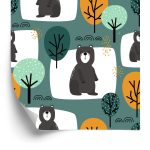 Behang Voor Kinderen - Schattige Teddyberen In Het Bos