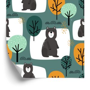 Behang Voor Kinderen - Schattige Teddyberen In Het Bos