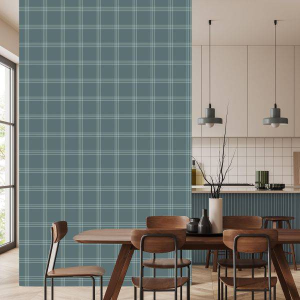 Behang Schotse Plaid In Grijstinten - Afbeelding 4