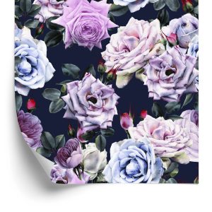 Behang Mooie Kleurrijke Rozen In Vintage Stijl