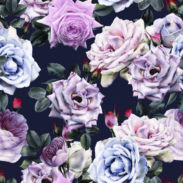 Behang Mooie Kleurrijke Rozen In Vintage Stijl - Afbeelding 2