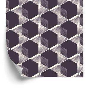 Behang Modernistische Zeshoeken - 3D-Effect