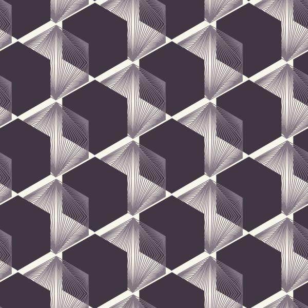 Behang Modernistische Zeshoeken - 3D-Effect - Afbeelding 2