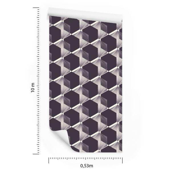 Behang Modernistische Zeshoeken - 3D-Effect - Afbeelding 8