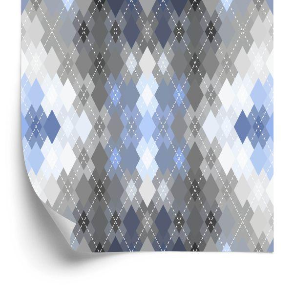 Behang Geometrisch - Argyle-Patroon