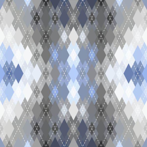 Behang Geometrisch - Argyle-Patroon - Afbeelding 2