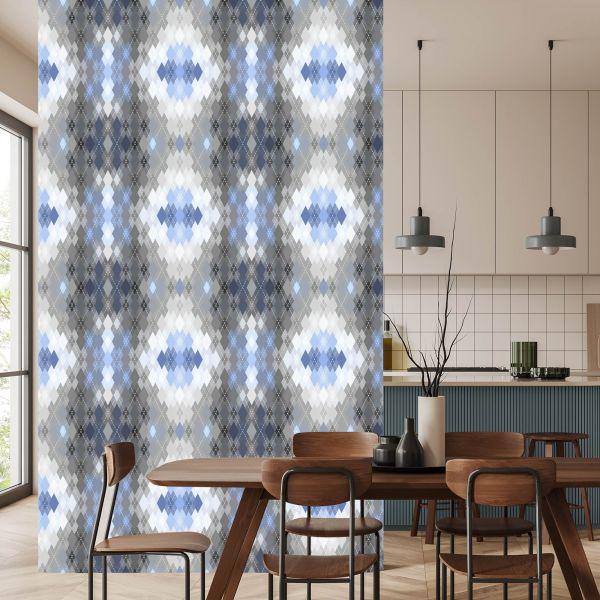 Behang Geometrisch - Argyle-Patroon - Afbeelding 4
