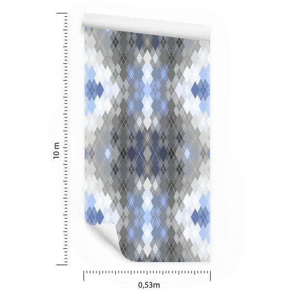 Behang Geometrisch - Argyle-Patroon - Afbeelding 8