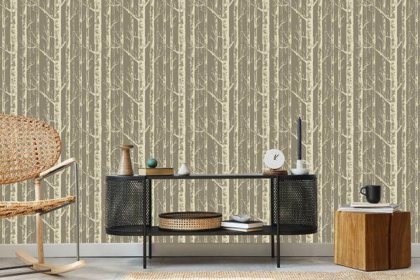Behang Vintage Bomen - Afbeelding 5