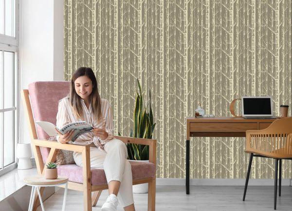 Behang Vintage Bomen - Afbeelding 7