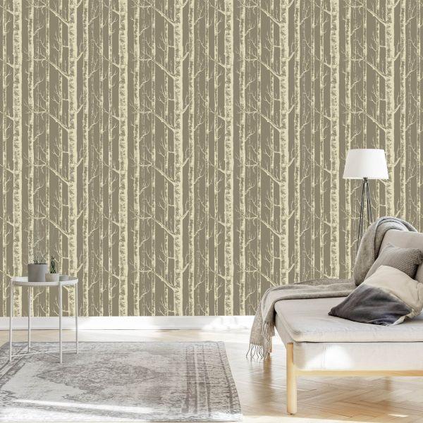 Behang Vintage Bomen - Afbeelding 3