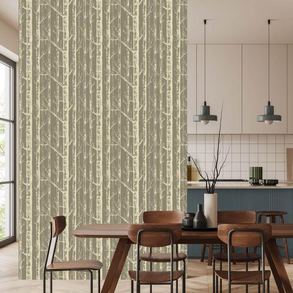Behang Vintage Bomen - Afbeelding 4