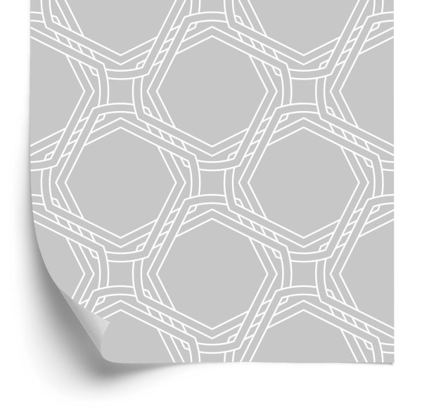 Behang Geometrische Abstractie In Grijstinten