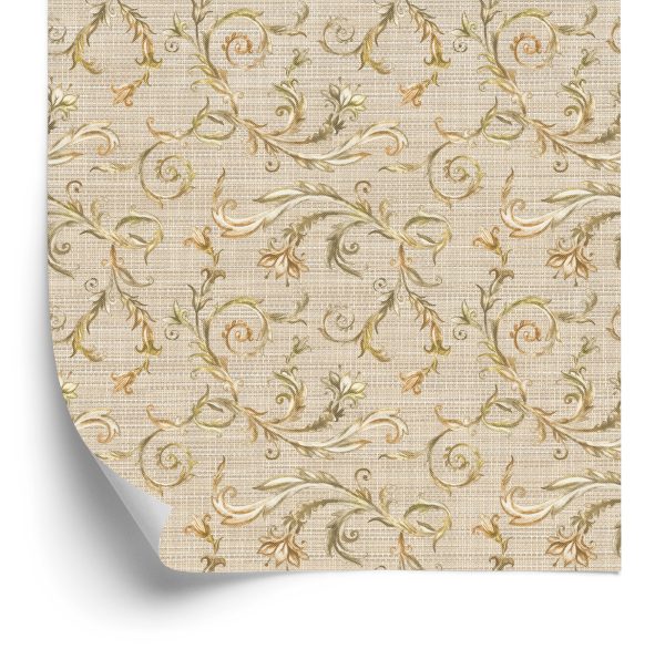 Behang Plantaardige Ornamenten