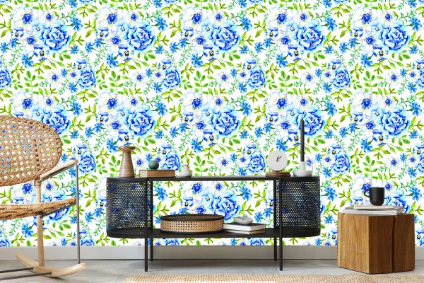 Behang Rozen, Boterbloemen, Korenbloemen En Viooltjes - Afbeelding 5