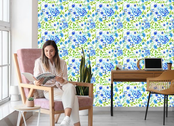 Behang Rozen, Boterbloemen, Korenbloemen En Viooltjes - Afbeelding 7