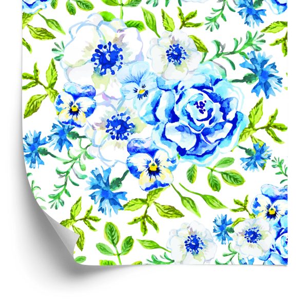 Behang Rozen, Boterbloemen, Korenbloemen En Viooltjes