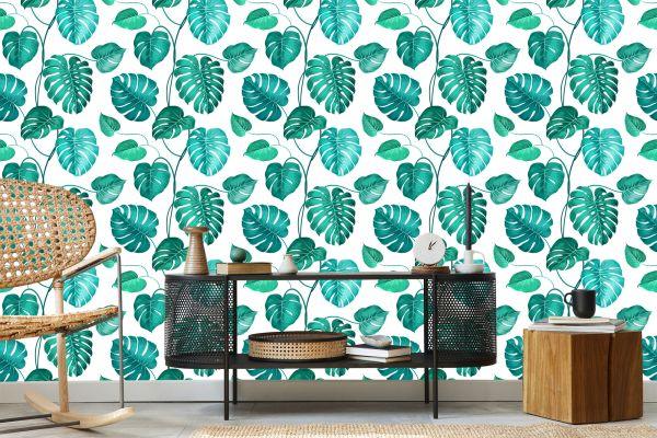 Behang Monstera Natura Bladeren - Afbeelding 5