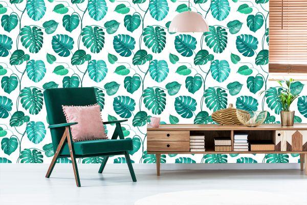 Behang Monstera Natura Bladeren - Afbeelding 6