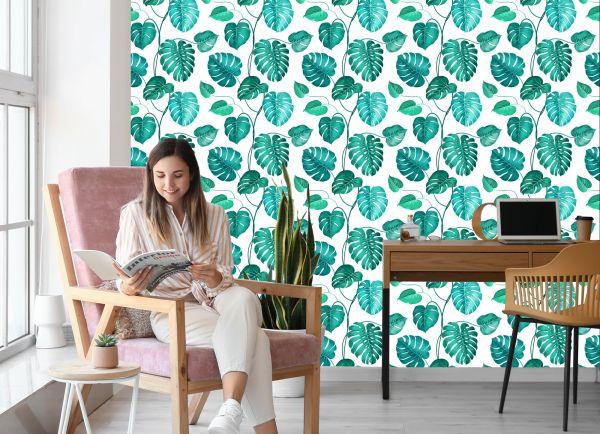 Behang Monstera Natura Bladeren - Afbeelding 7