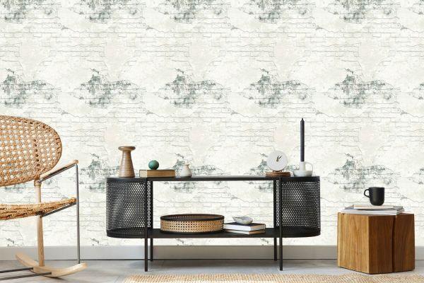 Behang Voor Slaapkamer Beton Beige Bakstenen Decoratie Muur - Afbeelding 5