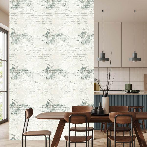Behang Voor Slaapkamer Beton Beige Bakstenen Decoratie Muur - Afbeelding 4