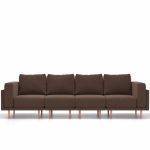 Modulaire 4-zits slaapbank Clooods Bruin