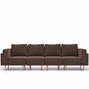 Modulaire 4-zits slaapbank Clooods Bruin