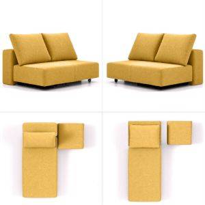 modulaire slaapbank bonbon abc geel collage