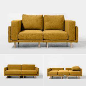 Modulaire 2-zits slaapbank Clooods Geel