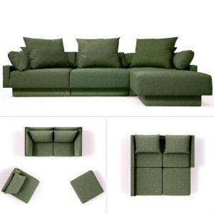 modulaire slaapbank cuban groen