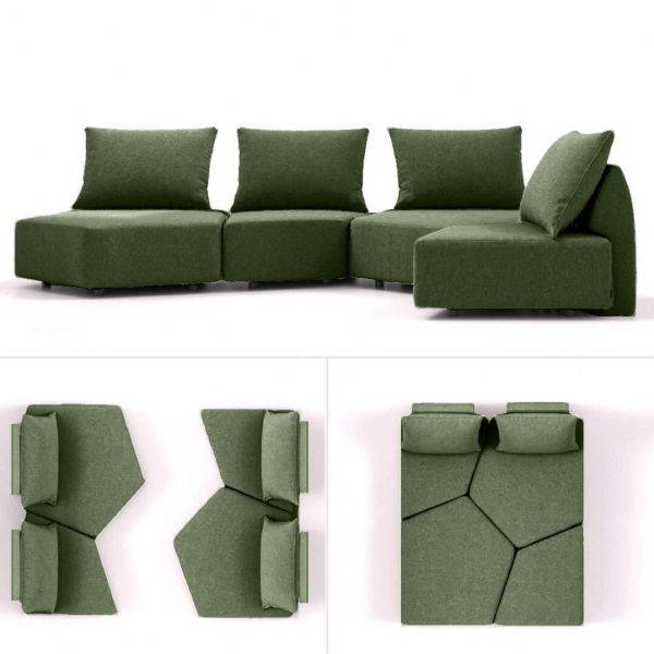 modulaire slaapbank matacao archipelago groen collage